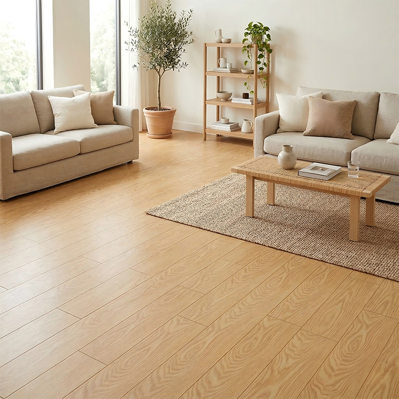 Pisos de madera maciza de grano natural amarillo claro ceniza