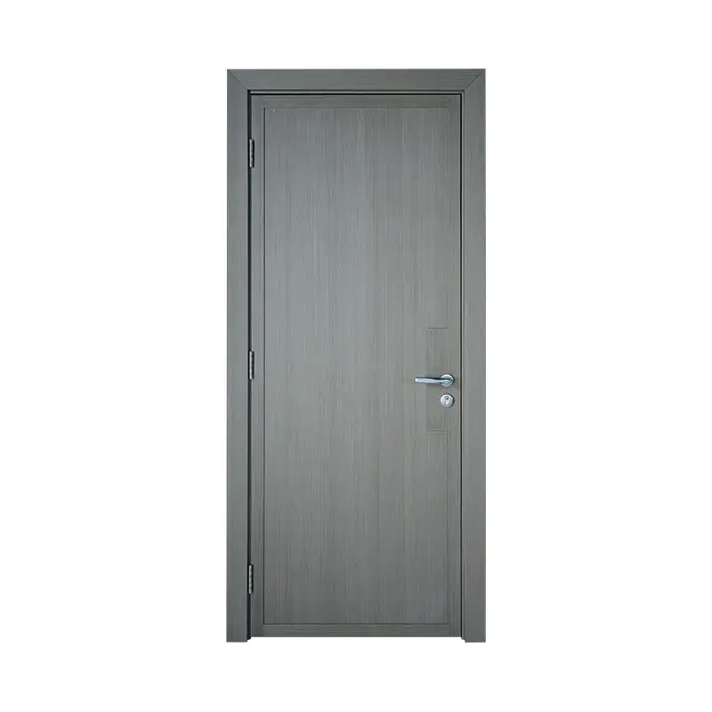 Puerta de chapa de ingeniería de grano recto gris ceniza