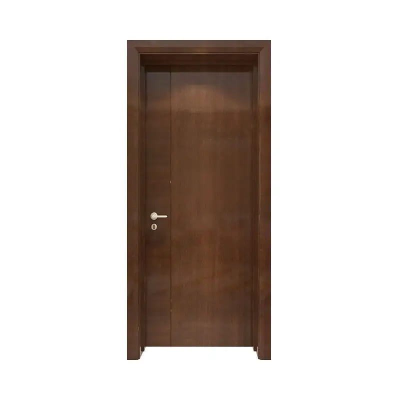 Puerta de chapa natural de nogal cálido