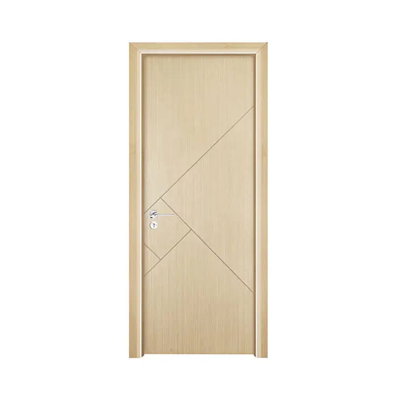 Puerta de chapa de ingeniería de fibra recta de roble claro