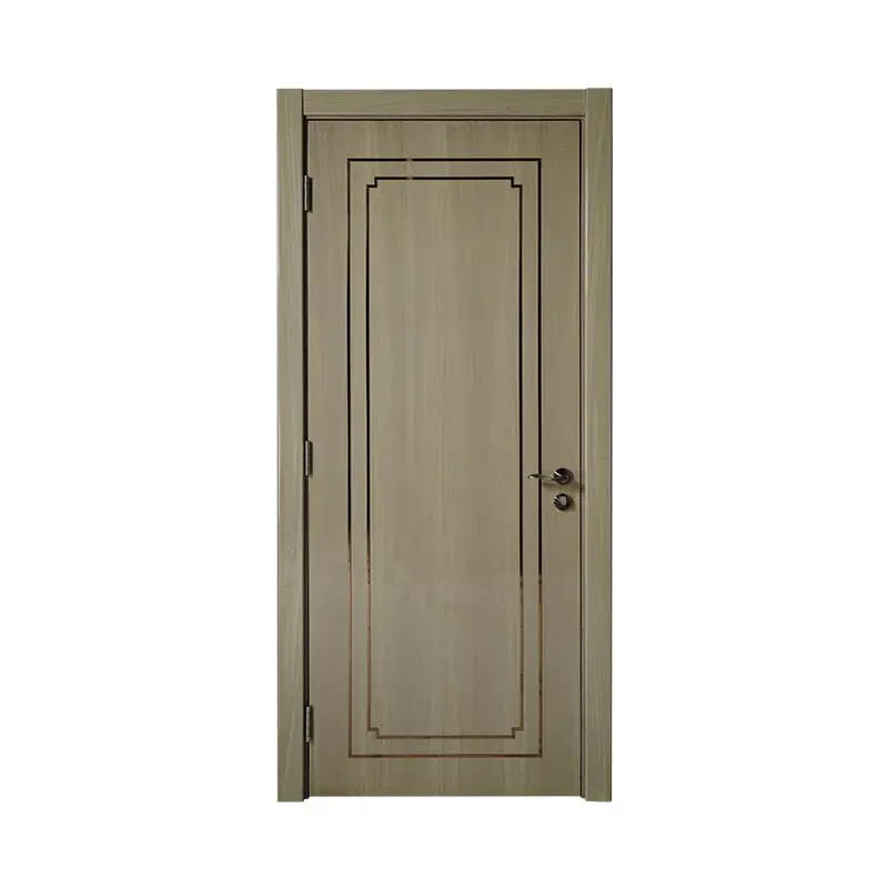 Puerta de chapa de ingeniería de grano fino gris champán