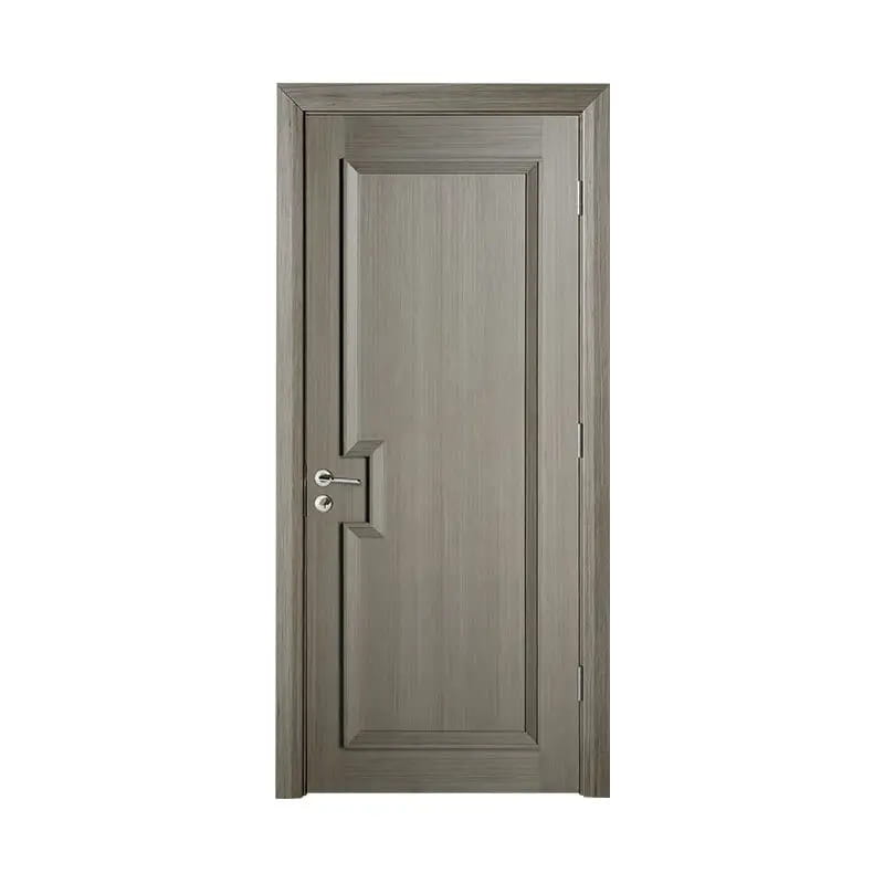 Puerta de chapa de ingeniería de grano lineal gris pizarra