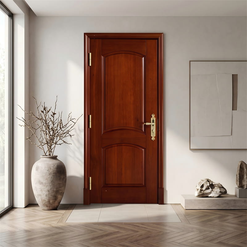 Puerta clásica de nogal carmesí