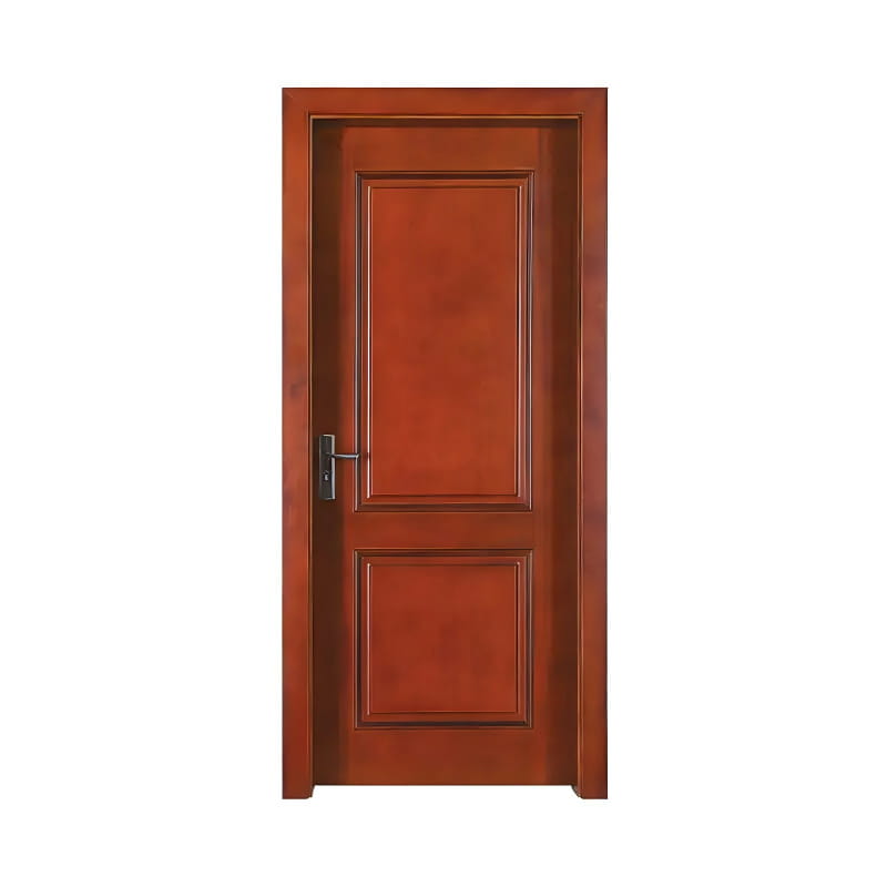 Puerta cálida con chapa de cerezo