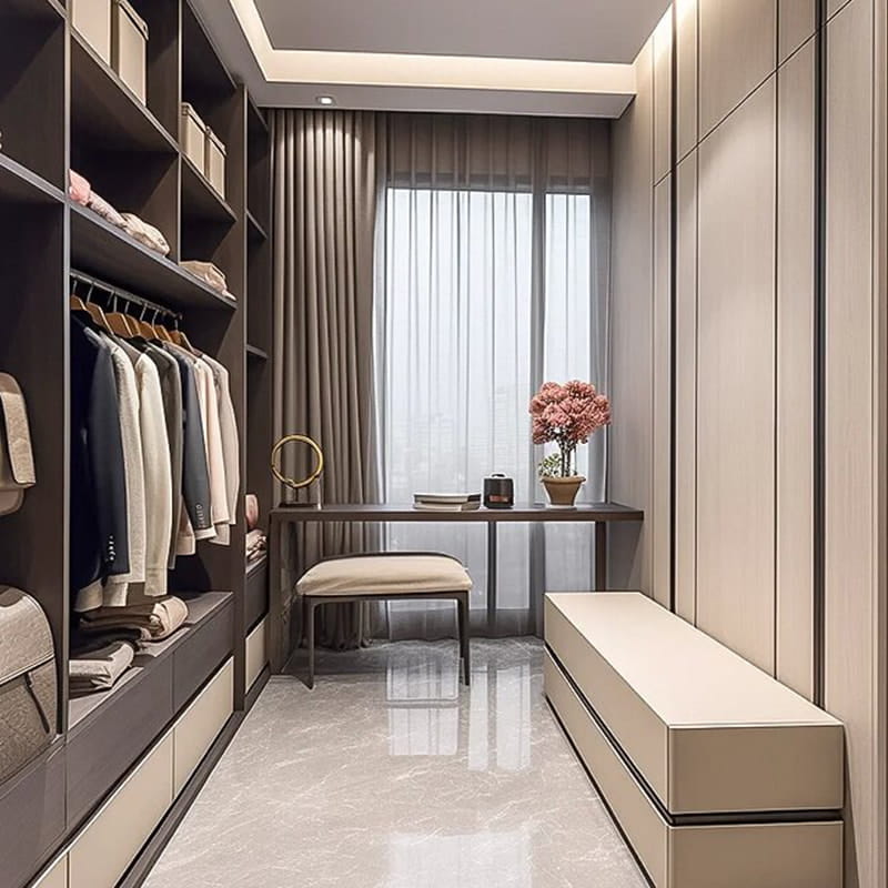 Sistema de vestidor panorámico de concepto abierto Romano