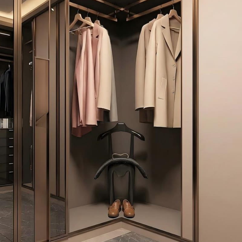 Vestidor italiano a medida de malla metálica y vidrio de Bottega